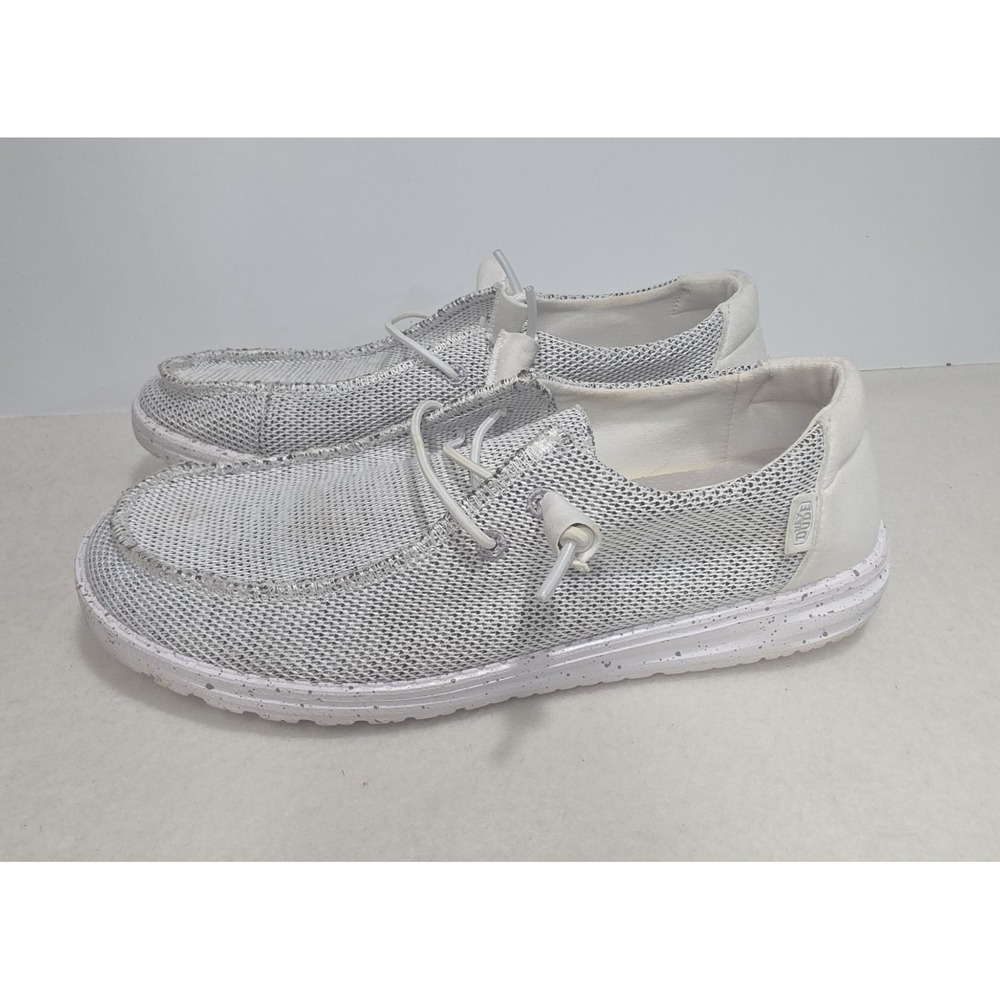 Hey Dude Women's Wendy Sox Stone White Sneakers Shoes Size 9 Comfort Slip On - Picture 2 of 10